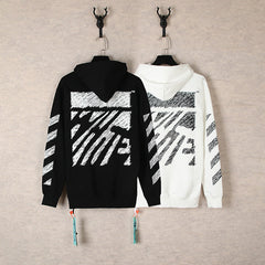Off White hoodie sketch pattern arrow terry hooded