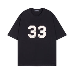 CHH  Heart T Shirts Horseshoe Cross Print Short Sleeve T-Shirt