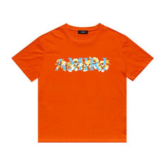 Amiri T Shirt Flower Print Casual Hip Hop Short Sleeve T-shirt