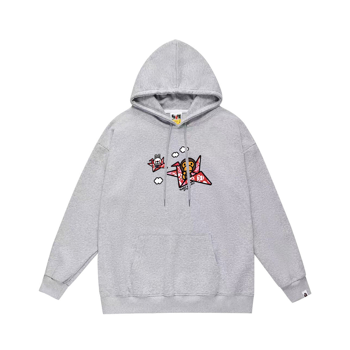 Bathing Ape Bape Hoodie Autumn/Winter Letter Print Loose Hoodie Pullover Ape Sweater