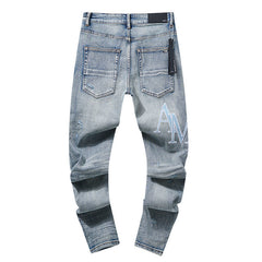 Amiri Jeans Trendy Fake Ripped Jeans