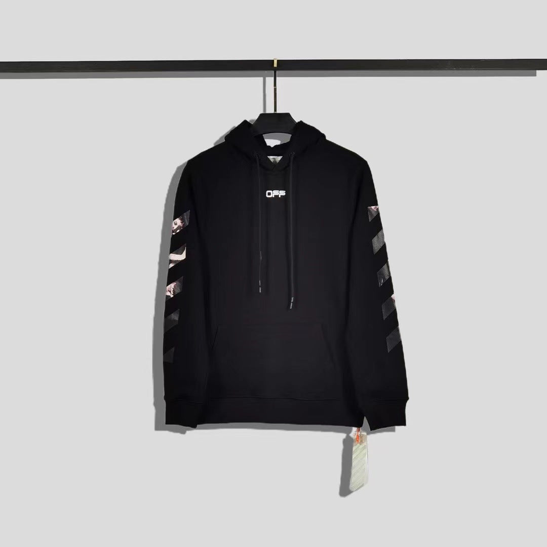 Off White hoodie Angel Wings Arrow Pattern Pullover Hood