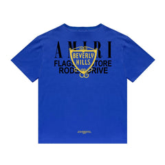 Amiri T Shirt Printed Casual Hip Hop High Street round Neck Short Sleeve T-shirt
