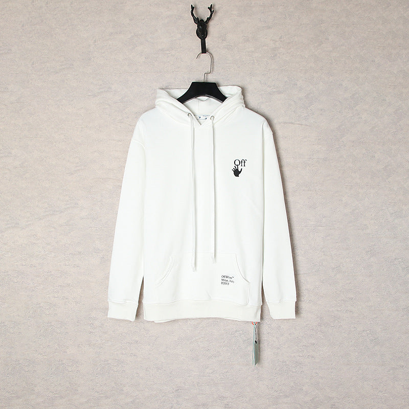 Off White hoodie oil painting series arrow hooded