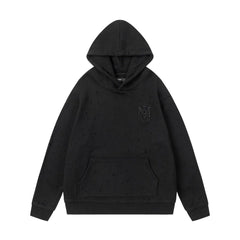 Amiri Hoodie AMI logo embroidered hooded sweater with holes