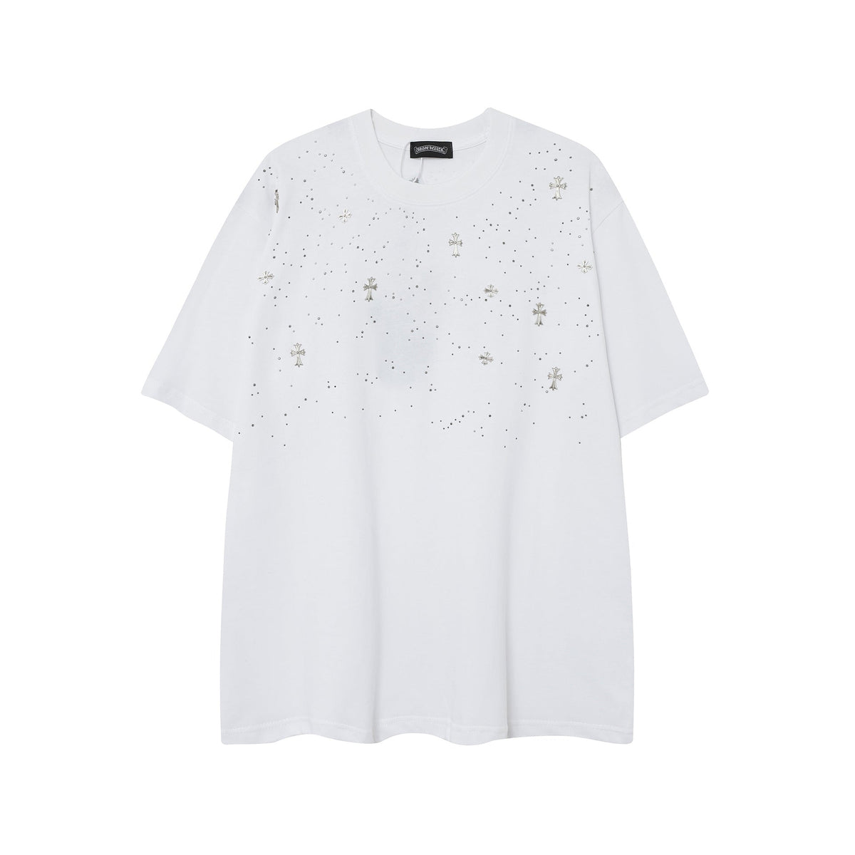 CHH  Heart T Shirts CH Gypsy Hot Diamond Cross Crew Neck Short Sleeve T-Shirt