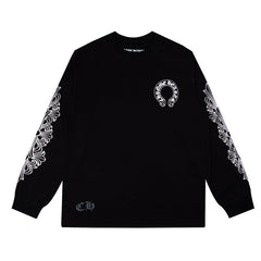 CHH  Heart Long Sleeve Shirt Unisex Fashion Loose Long Sleeve Shirt