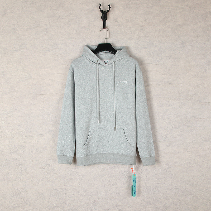 Off White hoodie EKG arrow pattern hooded