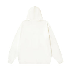 OW large letter pattern hooded sweater