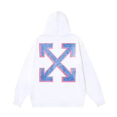 Off White hoodie painting alphabet arrow print