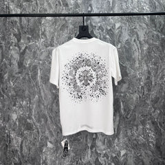 CHH Heart T Shirts Cross Print Short Sleeve T-Shirt Loose