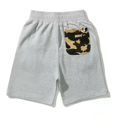 Bathing ape Bape Shorts embroidered small label shark five-point pants casual straight beach pants