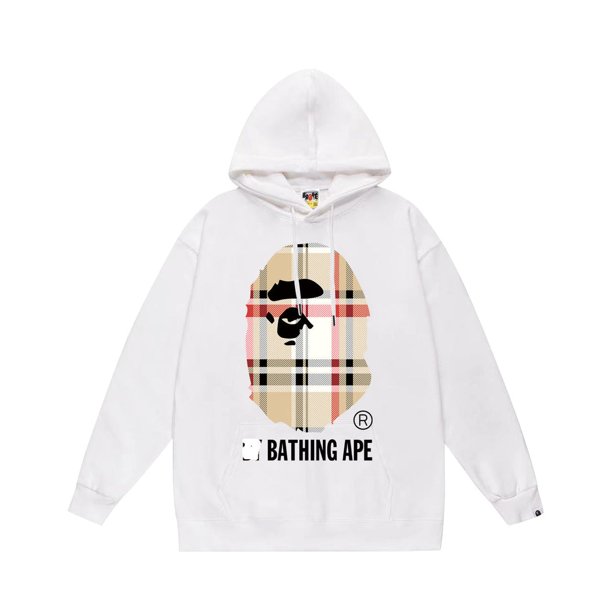 Bathing Ape Bape Hoodie Autumn/Winter Letter Print Loose Hoodie Pullover Ape Sweater