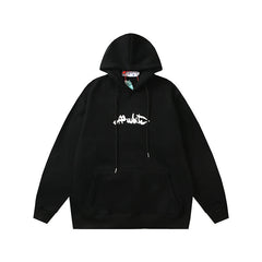 Off White hoodie Cartoon graffiti arrow pattern fleece hoodie