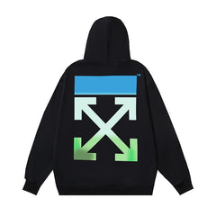 Off White hoodie gradual change arrow pattern hoodie