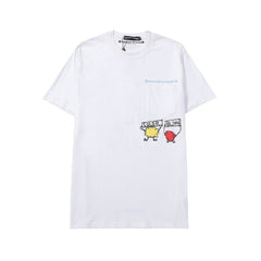 CHH  Heart T Shirts Crowe Summer Short Sleeve Hip Hop Men's and Women's T-Shirts