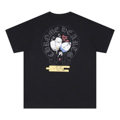 CHH Heart T Shirts Crowe Cartoon Comic Print Short Sleeve