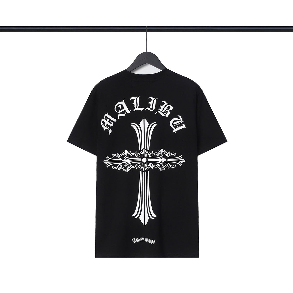 CHH  Heart T Shirts Croix Cross Leather Printed Short Sleeve T-Shirt
