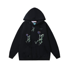 OW Alien Earth Arrow Pattern Hooded Sweater