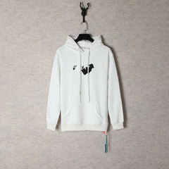 Off White hoodie three-dimensional arrow pattern pullover hoodie