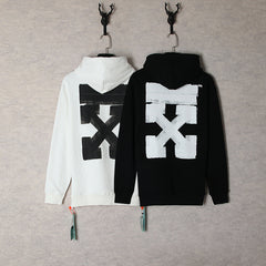 Off White hoodie three-dimensional arrow pattern pullover hoodie