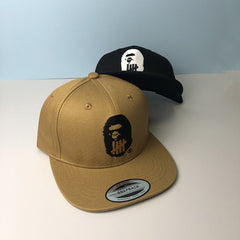Bathing Ape Bape Hat Trendy brand ape head baseball cap Girls five bars flat edge hat Men's Japanese aape cap