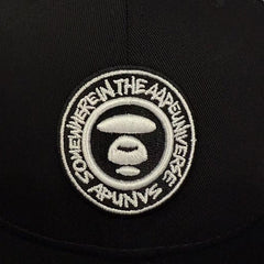 Bathing Ape Bape Hat Embroidered Round Label Baseball Cap Hard Top Street Hip Hop Flat Edge Cap