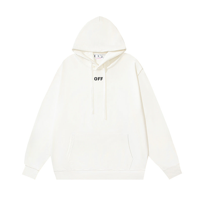 Off White hoodie simple solid color pullover hooded