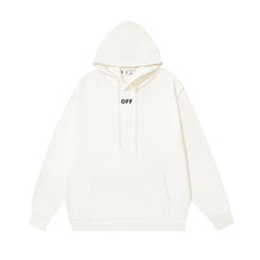 Off White hoodie simple solid color pullover hooded