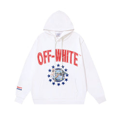 Off White hoodie Angel Letter Pattern Pullover Hood