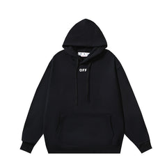 Off White hoodie simple solid color pullover hooded