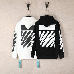 OW Wave Arrow Printed Hooded Sweater