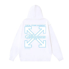 Off White hoodie Cyclone Letter Pattern Pullover Hood