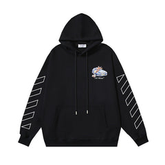 OW Angel Roadster Arrow Print Pullover Hooded Sweater