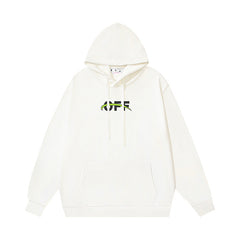 Off White hoodie Excavator Pattern Sleeve Hooded