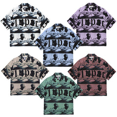 GUILTYPARTIES TIGER Shirts 23SS2PAC series five-pattern full print, Hawaiian short-sleeved shirt men