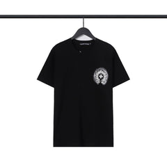 CHH Heart T Shirts Sanskrit cross logo short-sleeved men's T-shirt