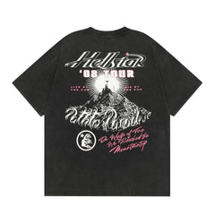 HS T Shirt Smile Earth Distressed Print