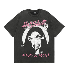 HS T Shirt Creative Cartoon Portrait Printing