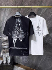 CHH Heart T Shirts Sanskrit Half Sleeve Crew Neck Short Sleeve Casual