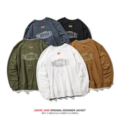 Men Pullover Hoodie Spring Sweater Men's Loose All-Match American Style Trend