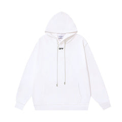OW graffiti arrow print pattern pullover hooded sweater