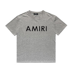 Amiri T Shirt Letter Print Casual Hip Hop round Neck Short Sleeve T-shirt