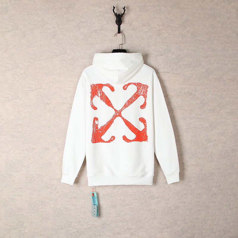 Off White hoodie Autumn/Winter Letter Arrow Pattern