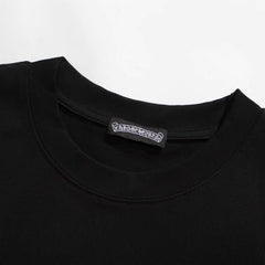 CHH Heart T Shirts Croix Cross Leather Printed Short Sleeve T-Shirt