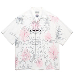 GUILTYPARTIES TIGER Shirts WOLF'S HEAD Spider Eyes, Hawaiian Short Sleeve Shirt Men