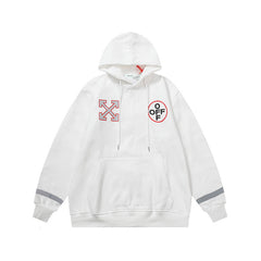 Off White hoodie Alphabet Arrow Pattern Fleece Hood