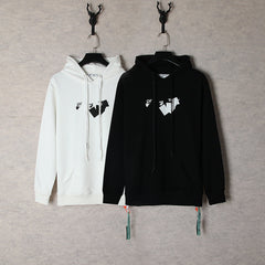 Off White hoodie three-dimensional arrow pattern pullover hoodie