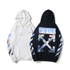 Off White hoodie Monet Oil Painting Series Crew Neck Pullover Hood
