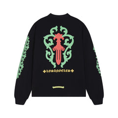 CHH  Heart Long Sleeve Shirt Unisex Fashion Loose Long Sleeve Shirt